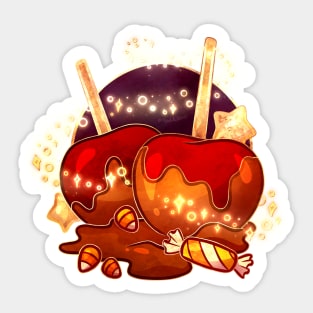 Trick or Treat Caramel Apples Sticker